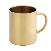 Mug à café en acier inoxydable au design épuré, double paroi isolante, poignée ergonomique, anti-brûlure, compatible lave-vaisselle, pour