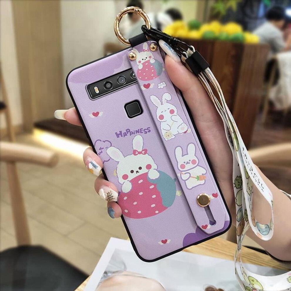 Silicone Cartoon Phone Case Compatible With Tcl 10 5G Uw – Waterproof, Anti-Dust, Anti-Knock, With Lanyard & Kickstand 9181073479625