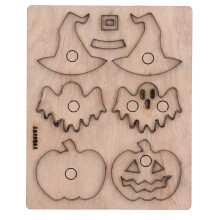 Halloween Ghost Pumpkin Leather Cutting Die DIY Scrapbook Template 18.5cm