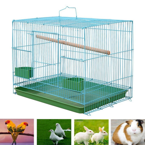 Wire Rectangular Small Cage for Small Birds and Canaries Rekord Equipped Feeders Iron Wire 1