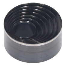 Set di 7 timbri rotondi in pelle in acciaio legato per artigianato, diametro 3,2 cm