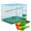 Wire Rectangular Small Cage for Small Birds and Canaries Rekord Equipped Feeders Iron Wire 7