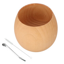 Dishwasher Safe Nanoparticle Coating Japanese Wooden Tea Cup Natural Wood Camp Mug Traditional Kuksa Drinking Cup Portable Outdoor Serving Cup For