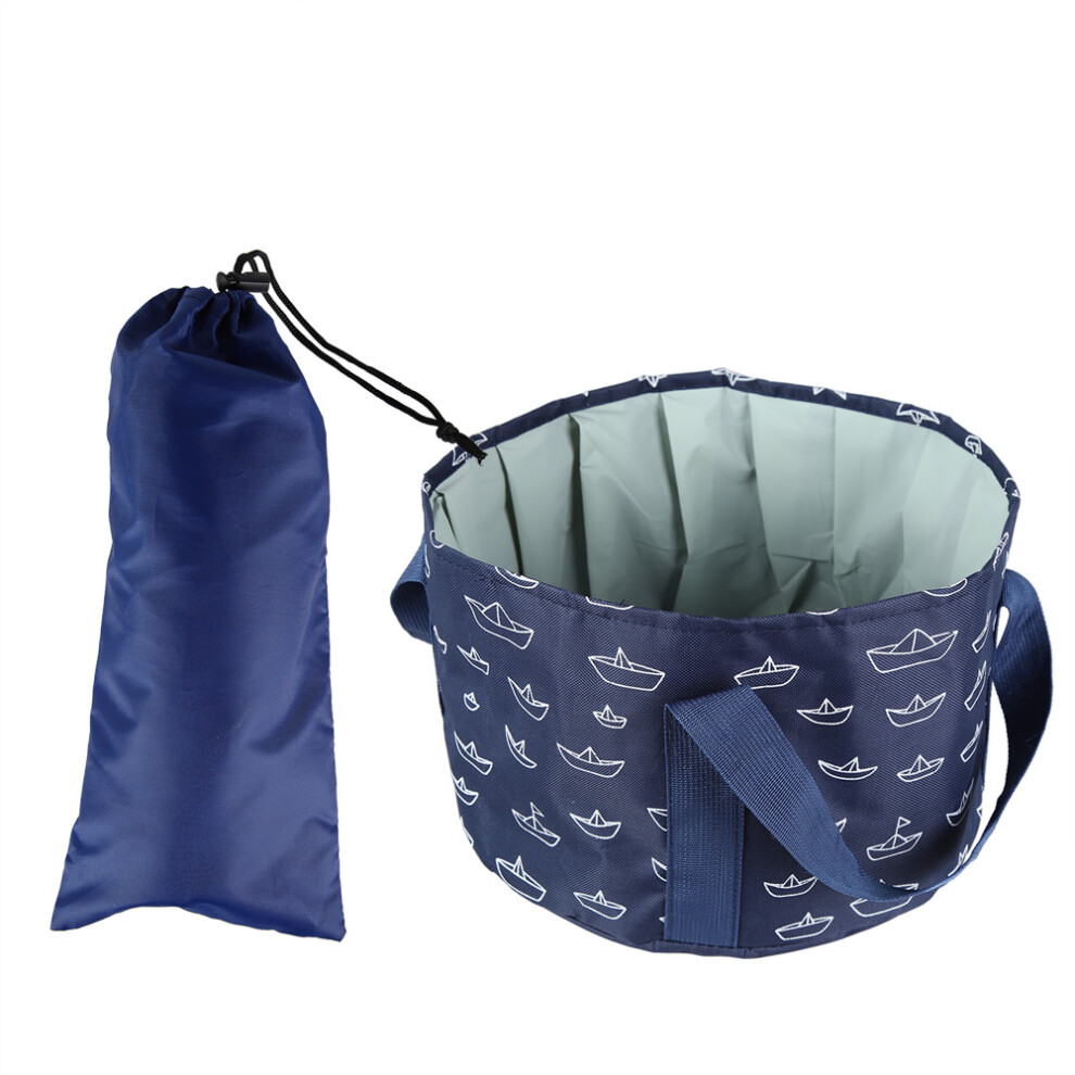 Blue Eco-Friendly Foot Spa Basin, Portable & Collapsible Bucket For Travel & Outdoor Activities, High Capacity & Waterproof (, 10L)