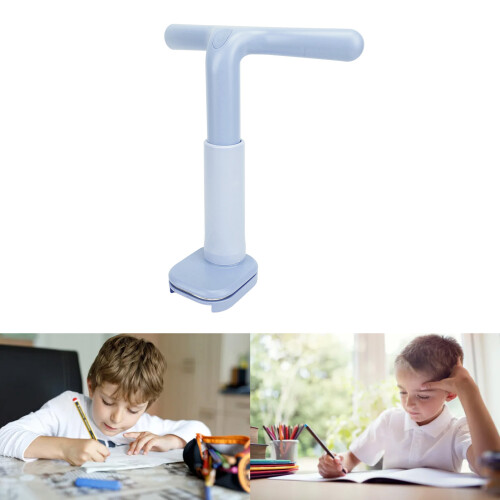 Kids Sitting Posture Corrector, Adjustable Blue Silicone Cushion Desk Support