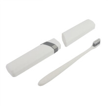 Toothbrush Case for Travel, Eco Friendly White Container with Silky Smooth Texture, Perfect for Business Trips and School