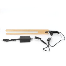 Skrivebordslampe for hjemmekontor, trinnløs dimbar i akryl og rustfritt stål, skruklemmedesign, justering i flere vinkler, energisparende, 3