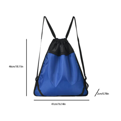 Sports Drawstring Backpack Large Capacity Mesh Gym Bag 2