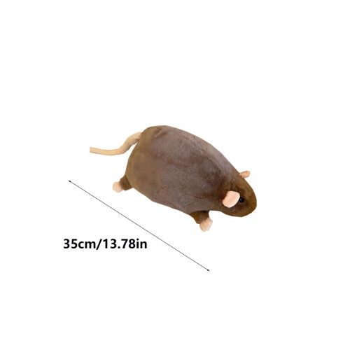 Realistic Rat Plush Toy Brown Soft 13.78 Inch 1