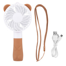 Mini Handheld Fan for Outdoor Activities, Cute Design Best Gifts for Kids, Smooth and Mellow Texture with Comfortable Feel, Brown