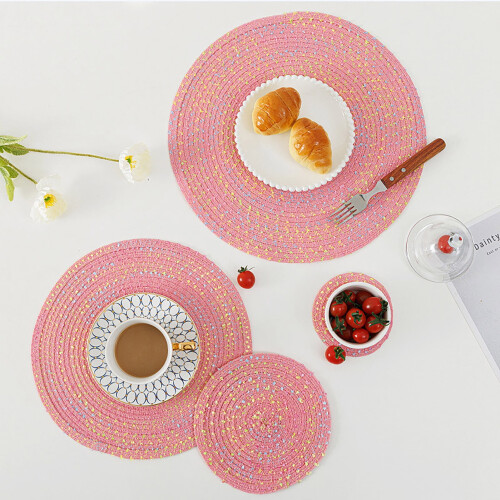 Nordic Style Round Cotton Placemat 4 Pack 2