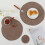 Nordic Style Round Cotton Placemat 4 Pack 4
