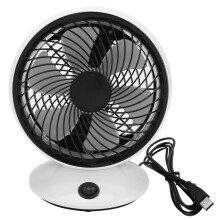 Flexible Adjustment Ultra Quiet Rechargeable Desk Fan, Portable Air Circulator With Touch Control For Home Office, White (6In Mini Portable)