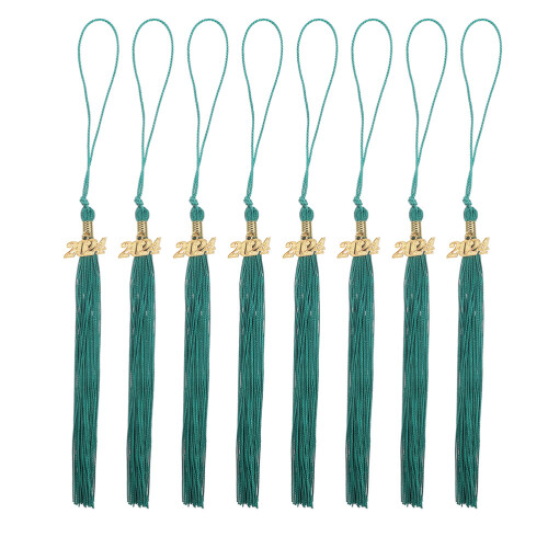 8Pièces Garnitures À Pompons Vertes Pour Chapeaux De Graduation DIY