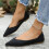 Willtoo Women's Solid Color Pointed Toe Flat Shoes 7