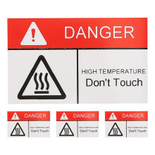 16Pcs Heat Warning Stickers High Temperature Safety Labels