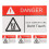 16Pcs Heat Warning Stickers High Temperature Safety Labels 1