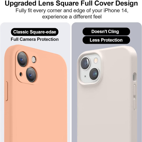 Συμβατό με θήκη iPhone14 – Αναβαθμισμένη υγρή σιλικόνη, προστασία κάμερας πλήρους 2