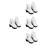 4Paires Bottines PU Blanches Pour 18 Accessoires Stylés 1