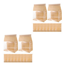 100Pièces Papier Beige Pour Pain Biscuits Fenêtre Claire