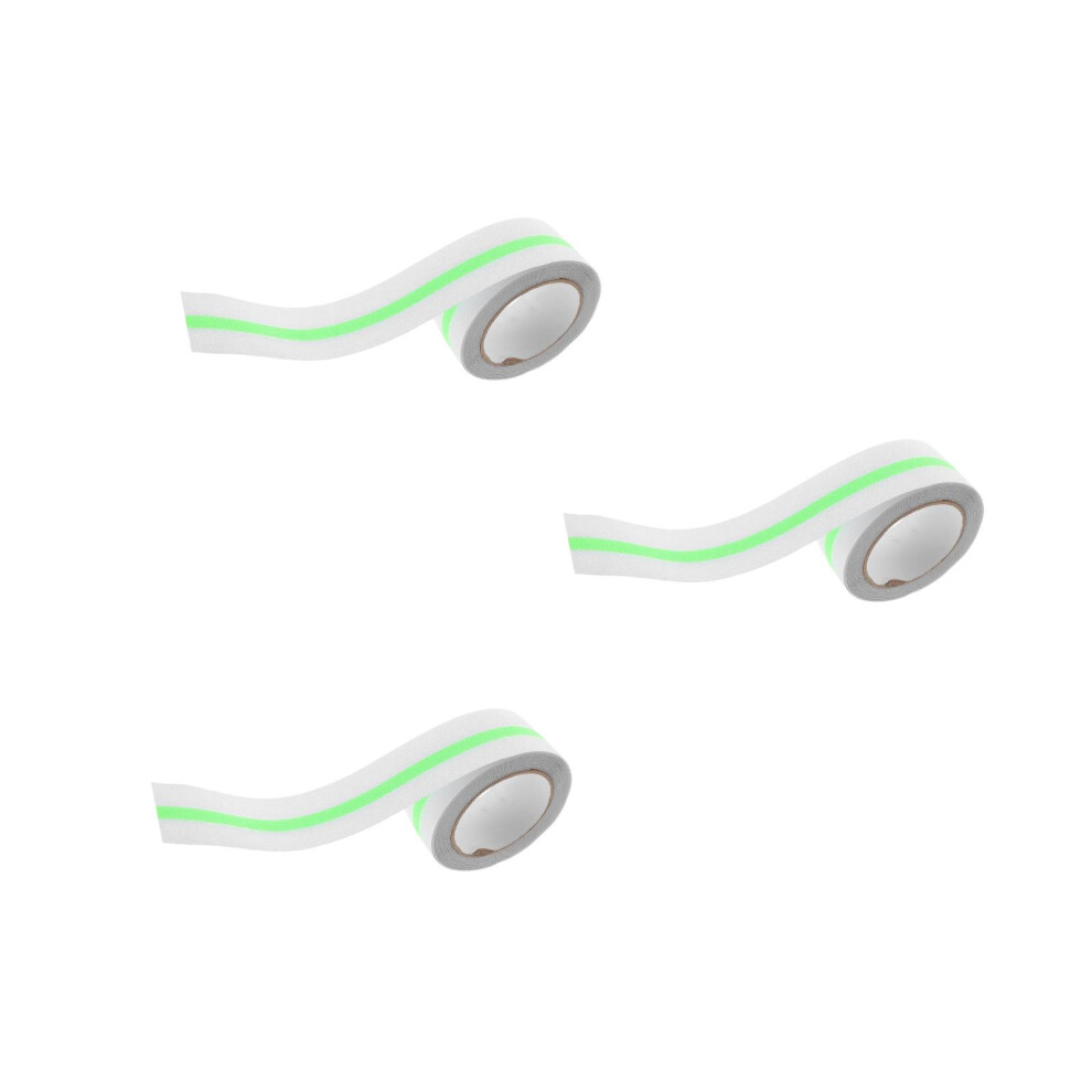3Pcs Durable Green Anti Skid Stair Tape Peva Glow In Dark Indoor Use 3712504078559