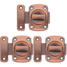 3Pcs Brown Zinc Alloy Door Locks for Home Use Stylish Slide Latches