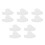 5Pairs White Hairline Design Cards Plastic Barber Beard Shaping Tools 1