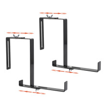 Easy Install Garden Accessories Adjustable Planter Brackets Iron Flower Box Supports Outdoor Decorative Hooks Balcony Rail Plant Holders for Windows