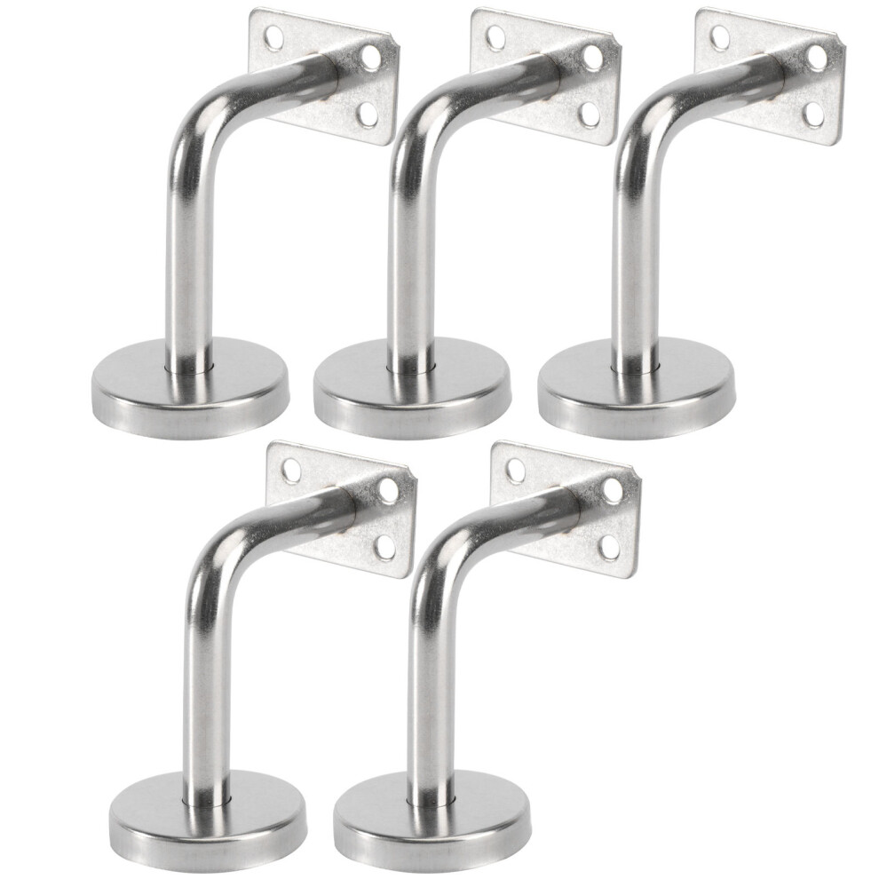 10Pcs Stainless Steel Handrail Bracket Silver Bannister Support 3712342599568