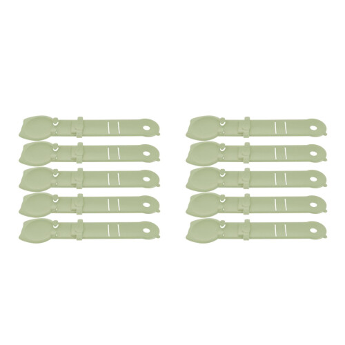10Pcs Cat Treat Spoon Squeezer Light Green Plastic for Precise Feeding