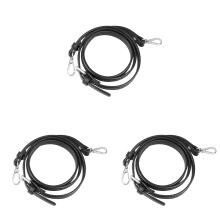 3Pcs Durable PU Shoulder Bag Straps Black Silver for Crossbody Bags