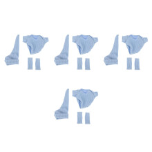 4Sets Puppenbekleidung Komplettset Himmelblau Für 7 Zoll Baby Puppen