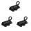 3Pcs Black Gate Security Latch Aluminum Automatic Door Bolt 1