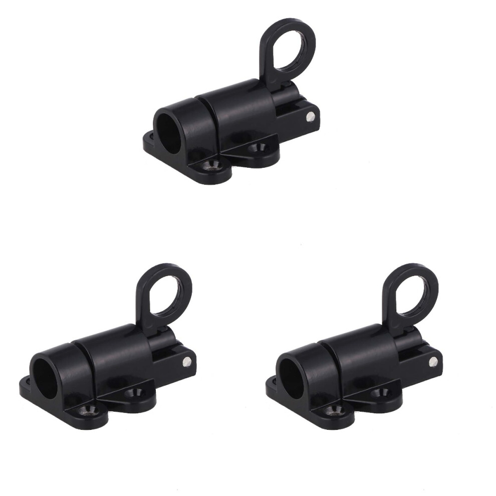 3Pcs Black Gate Security Latch Aluminum Automatic Door Bolt 3712504078719