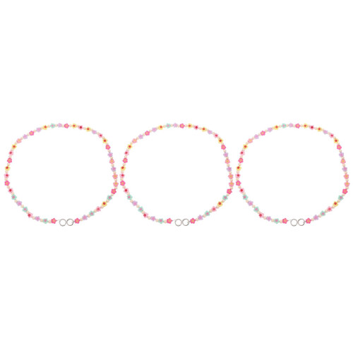 3Pcs Multi Plastic Bag Chain Strap with Beaded Lanyard for Purse Charm