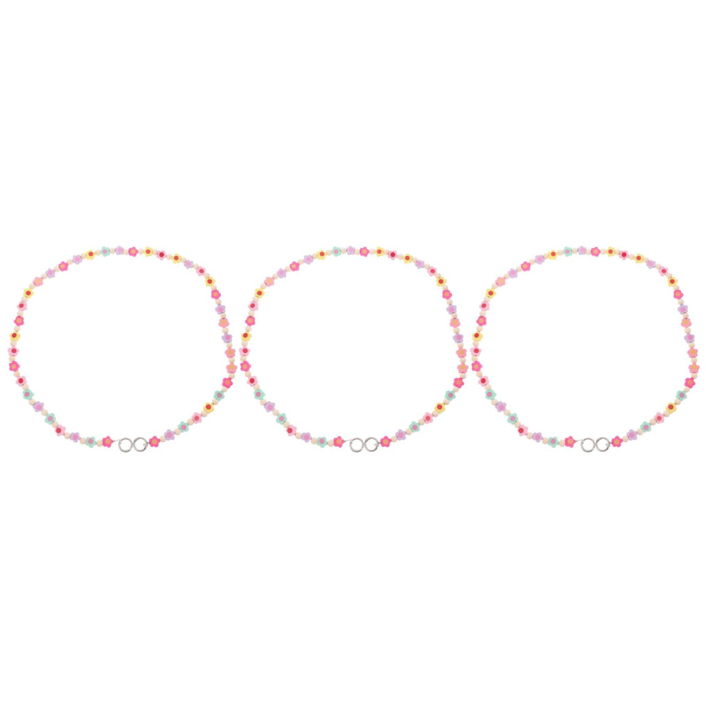 3Pcs Multi Plastic Bag Chain Strap With Beaded Lanyard For Purse Charm 3712694908964