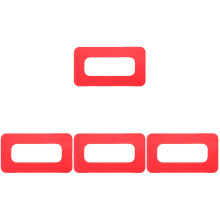 4Pcs Red PVC Fin Box Base Patch for Paddle Surfboard Easy Attachment
