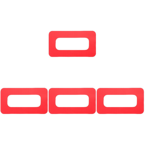 4Pcs Red PVC Fin Box Base Patch for Paddle Surfboard Easy Attachment