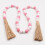 Valentine's Day Hemp Rope Tassel Pendant with Candy-Colored 7