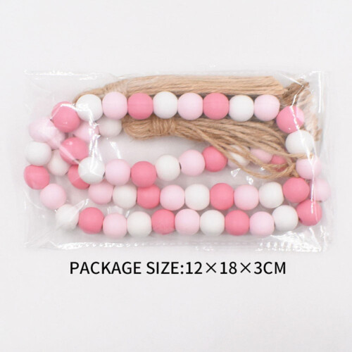 Valentine's Day Hemp Rope Tassel Pendant with Candy-Colored 2