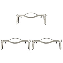 3Stk Silberne Clutch Verschlussrahmen Für Hochwertige Taschen