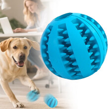 Dog Treat Toy Ball for Teeth Cleaning and Interaction