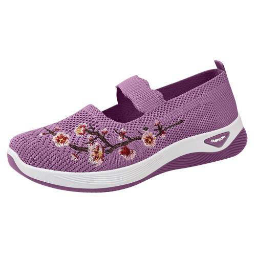 Ορθοπεδικά slip-on παπούτσια πεζοπορίας Willtoo για γυναίκες – Μωβ, μέγεθος 8,5 πλάτος, 2