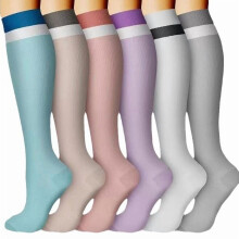 Women's Compression Socks Knee-High 6 Pairs S/M