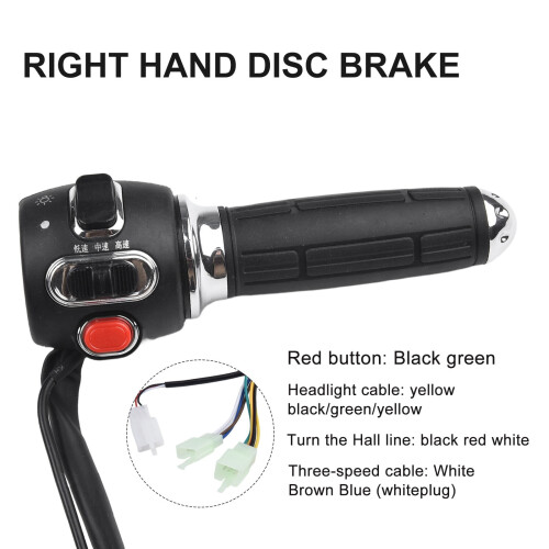 Throttle Handle Gear Switch Horn Kit for E-Bike Scooter