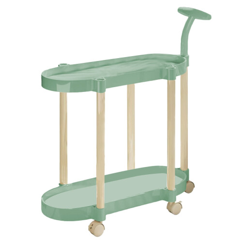 Plastic Storage Rack with Wheels Multi-Layer Removable 1 1