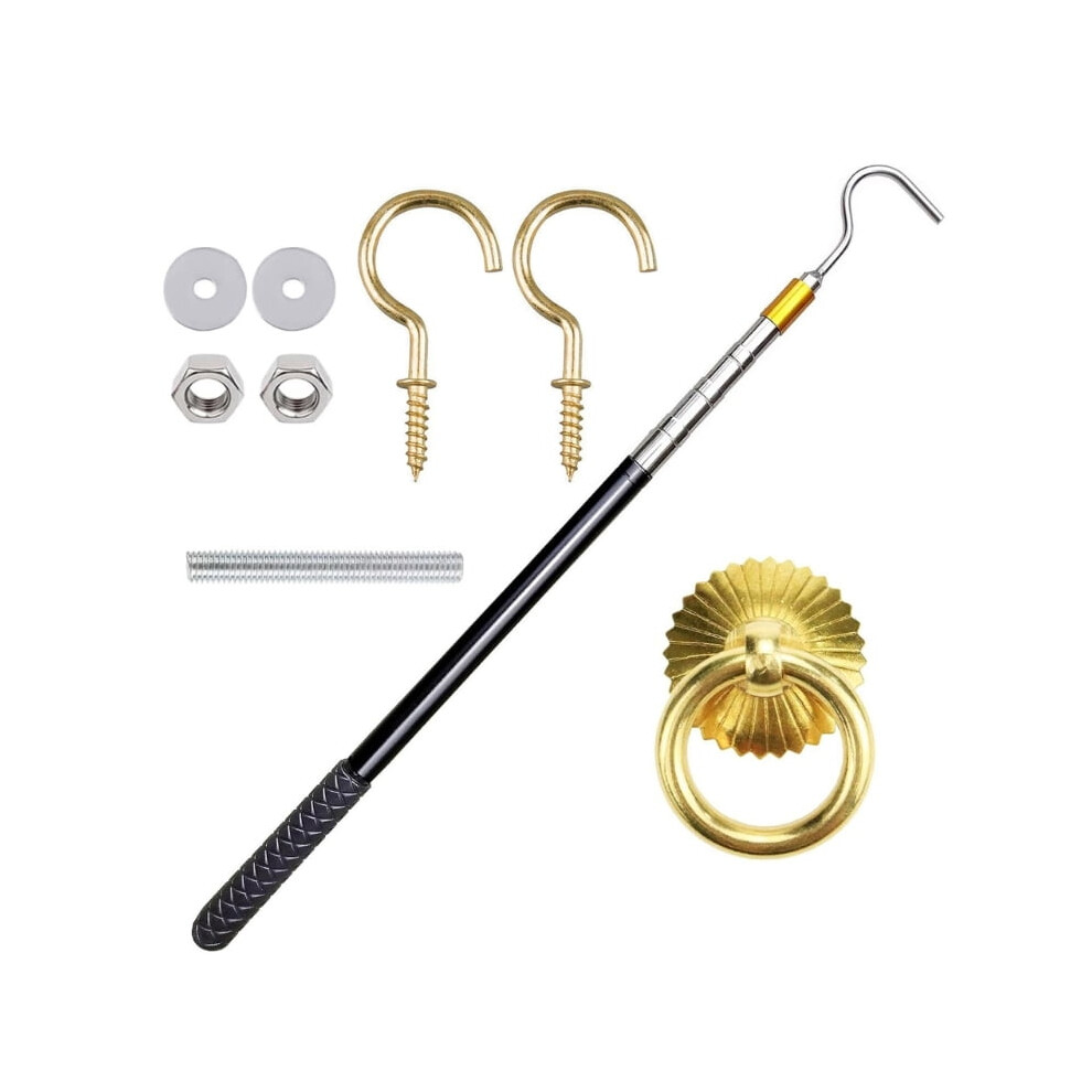 Elegant Attic Ladder Hook Replacement Set With Telescoping Extension And Rod 9313598244574