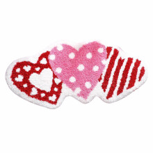 Tapis de bain antidérapant en forme de cœur pour la Saint-Valentin – Tapis de douche mignon sur le thème de l'amour, tapis de porte lavable,