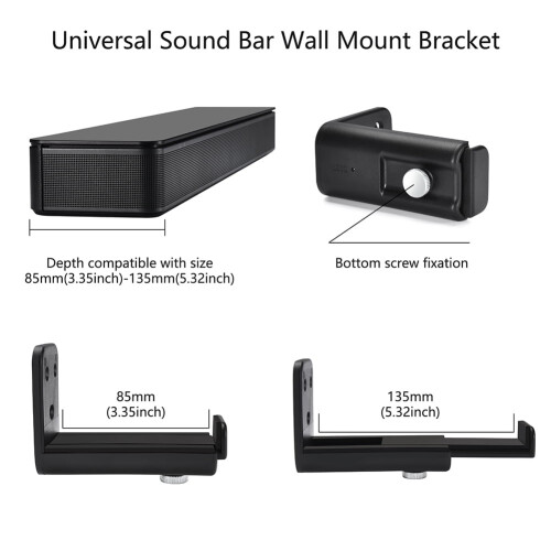 Soundbar Wall Mount Bracket Universal Wall Holder for For 2