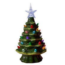 Ceramic Christmas Tree 7.5 inch with 28 Multicolored Lights